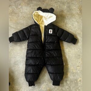 Black Kids One Piece Snowsuit